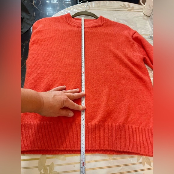 H&M Crew Neck Knitted Sweater Orange Sz M - Picture 4 of 6